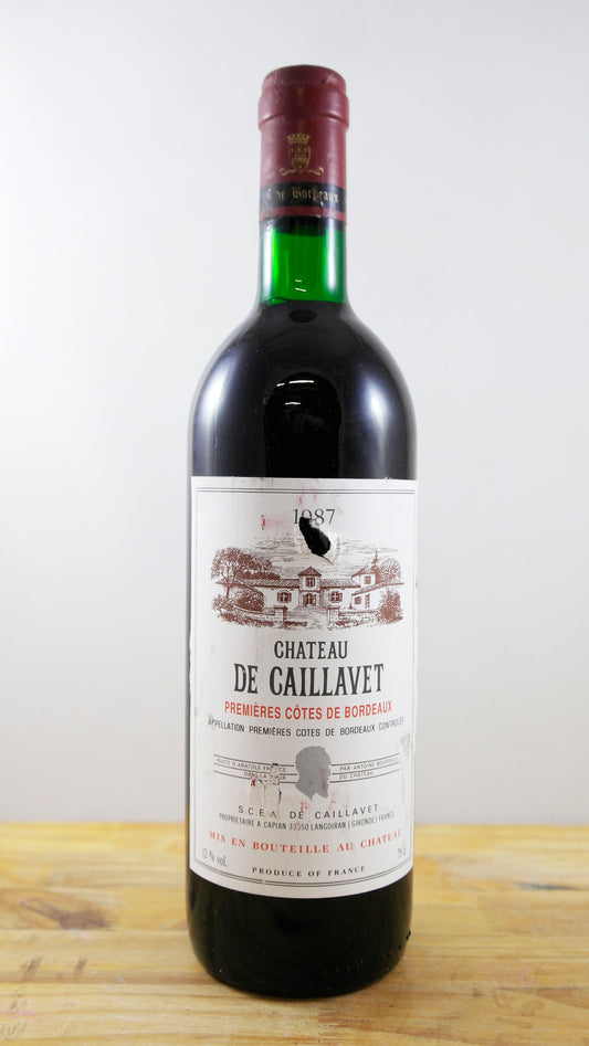 Vin Année 1987 Château la Caillavet