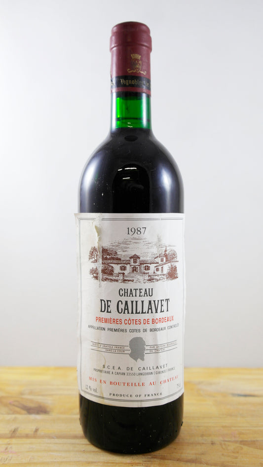 Vin Année 1987 Château la Caillavet