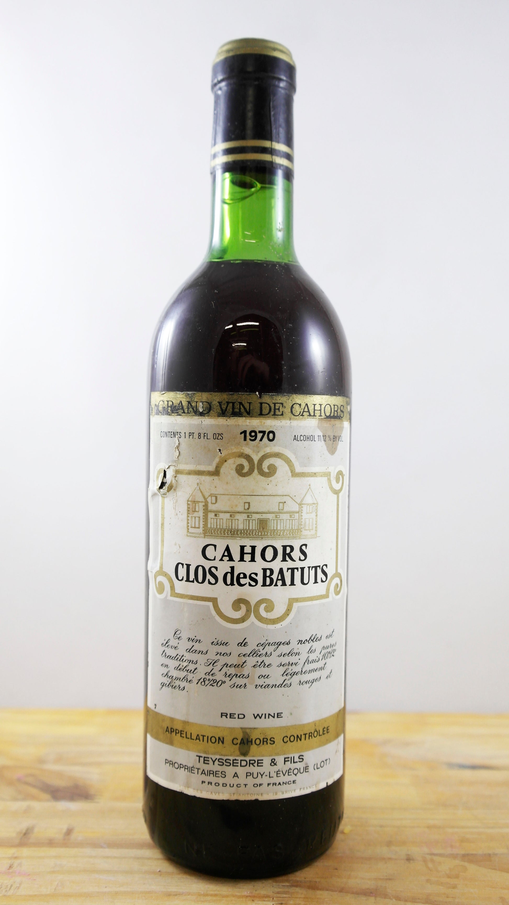 Vin Année 1970 Clos des Batuts
