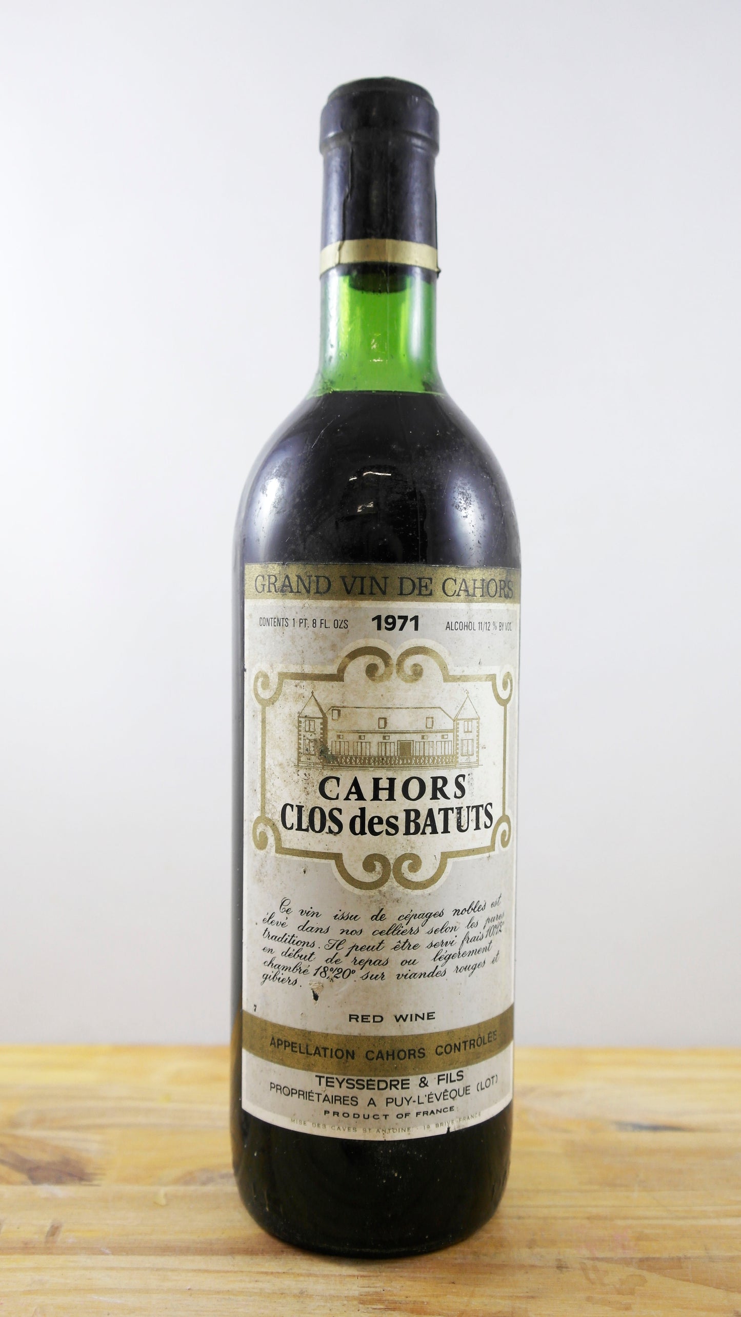 Vin Année 1971 Clos des Batuts