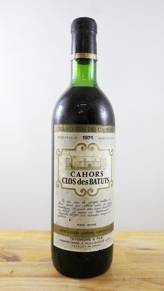 Vin Année 1971 Clos des Batuts