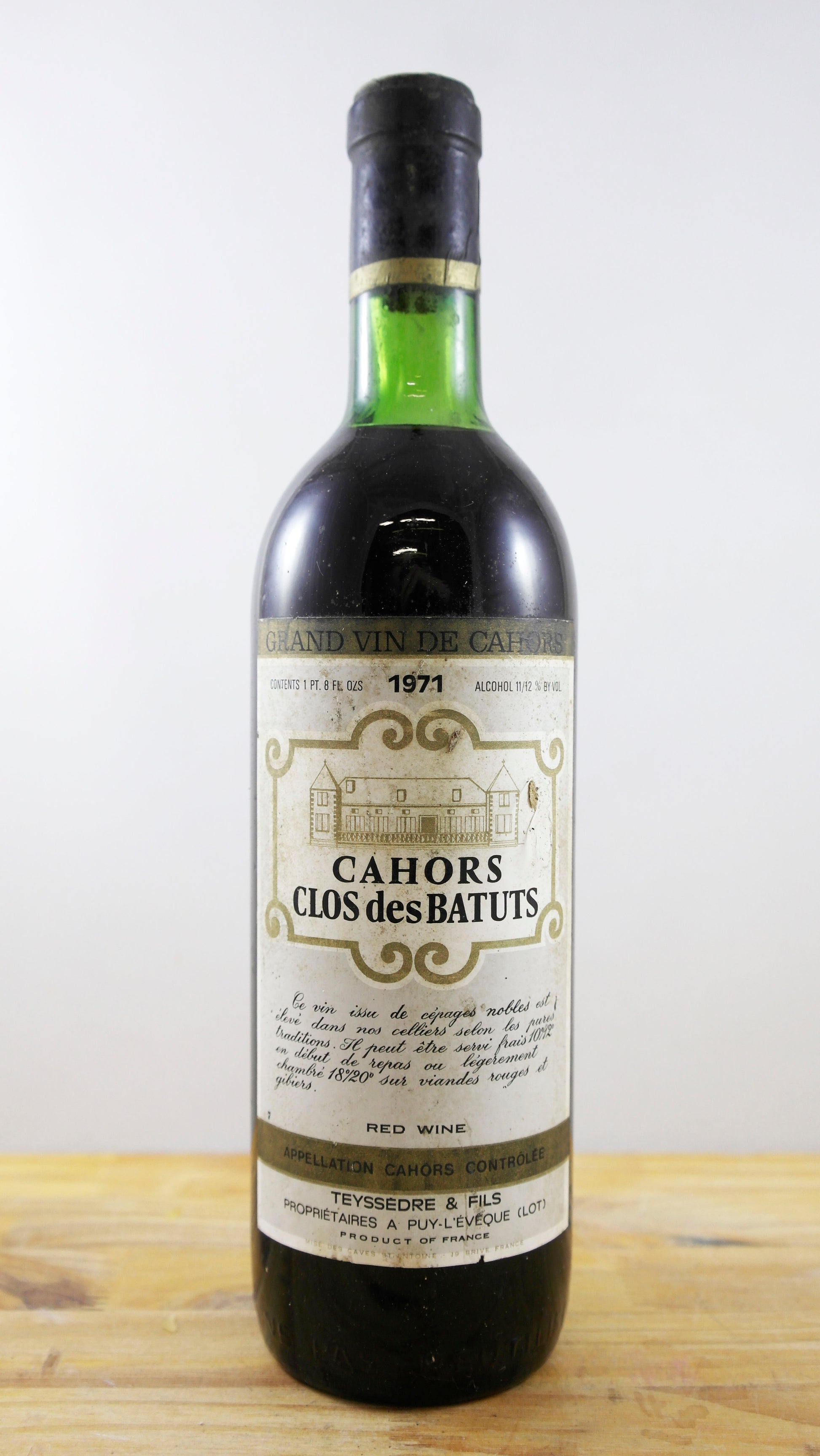 Vin Année 1971 Clos des Batuts