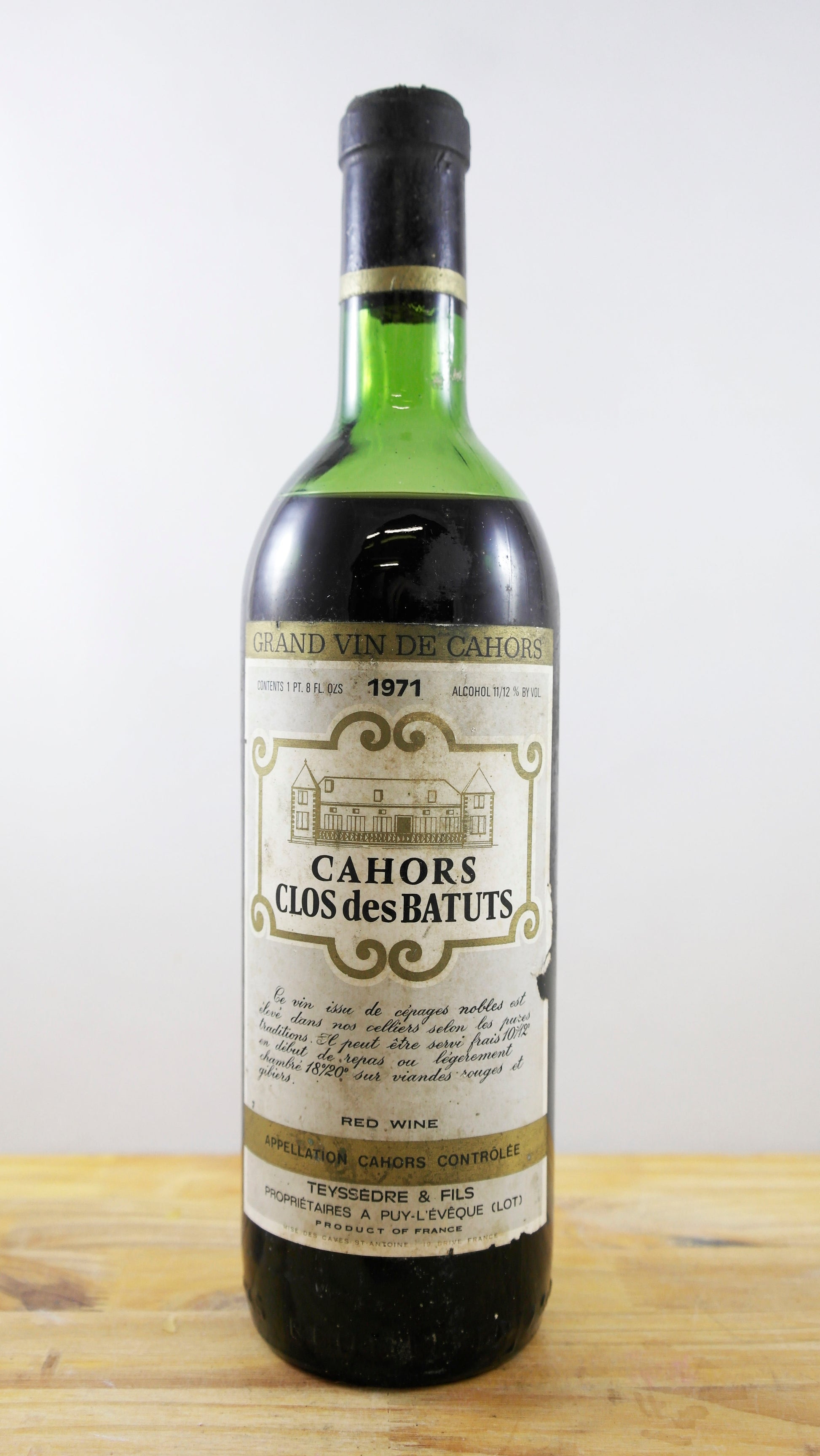 Vin Année 1971 Clos des Batuts