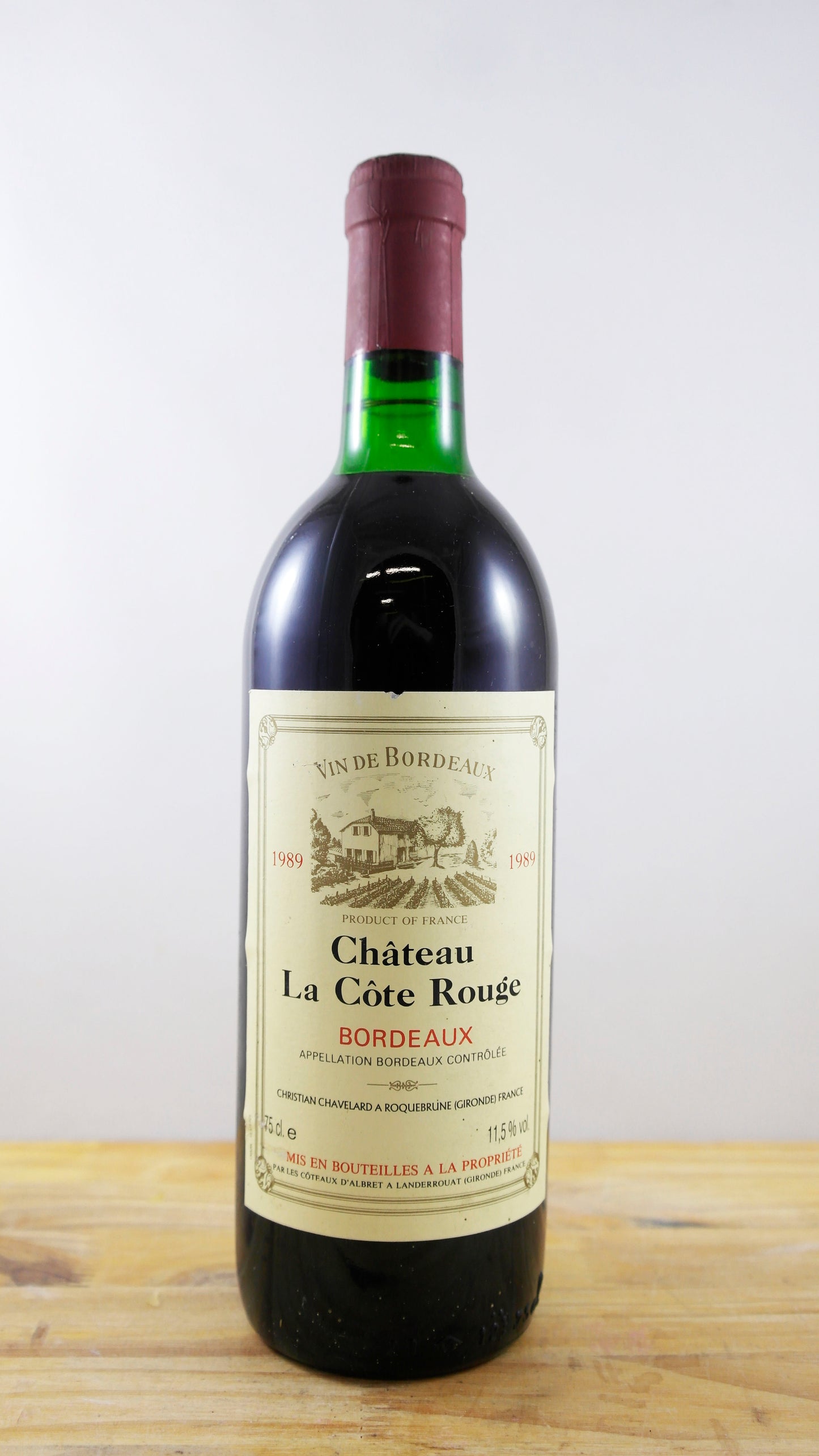 Vin Année 1989 Château La Côte Rouge