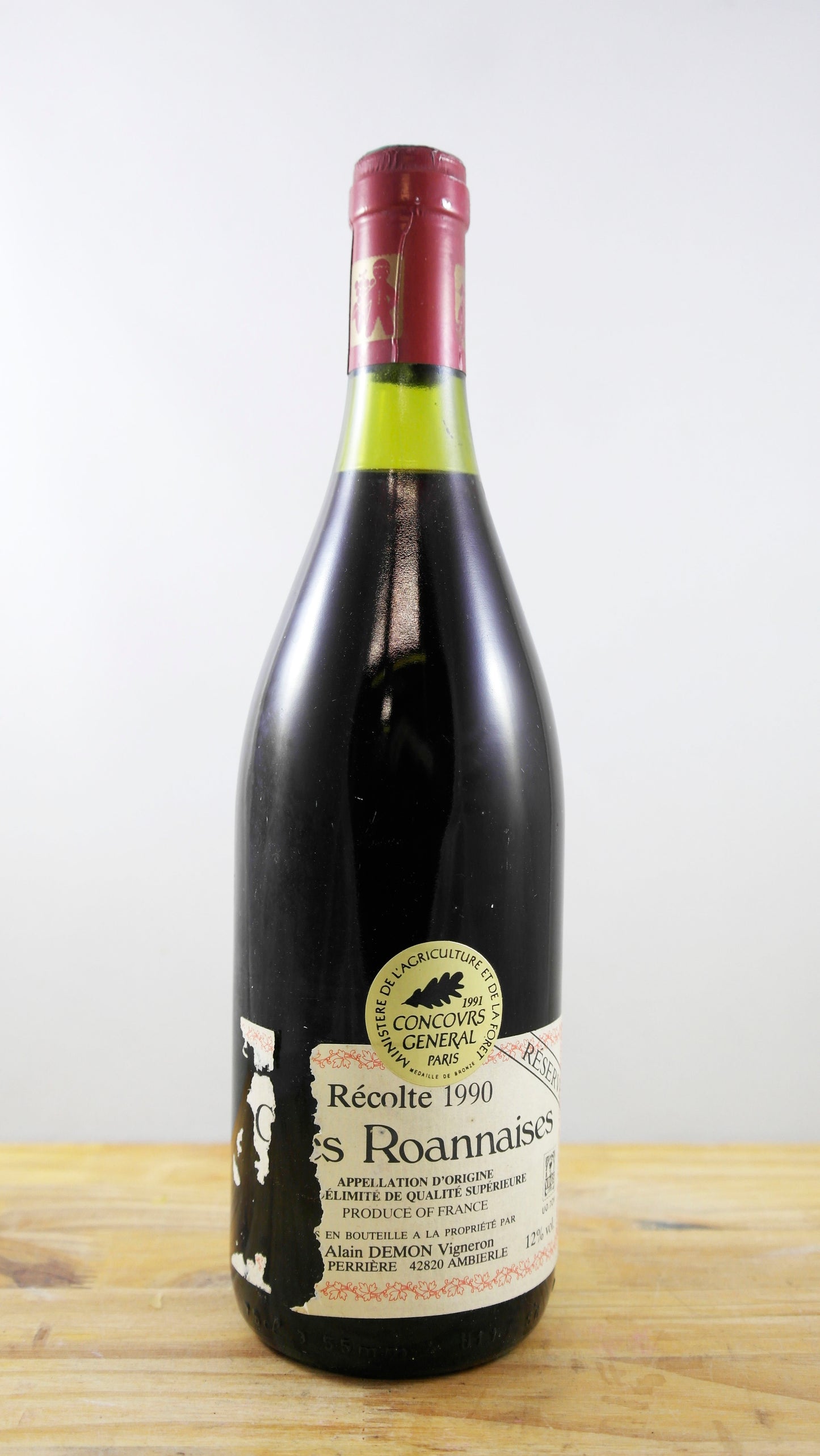 Vin Année 1990 Côtes Roannaises Demon