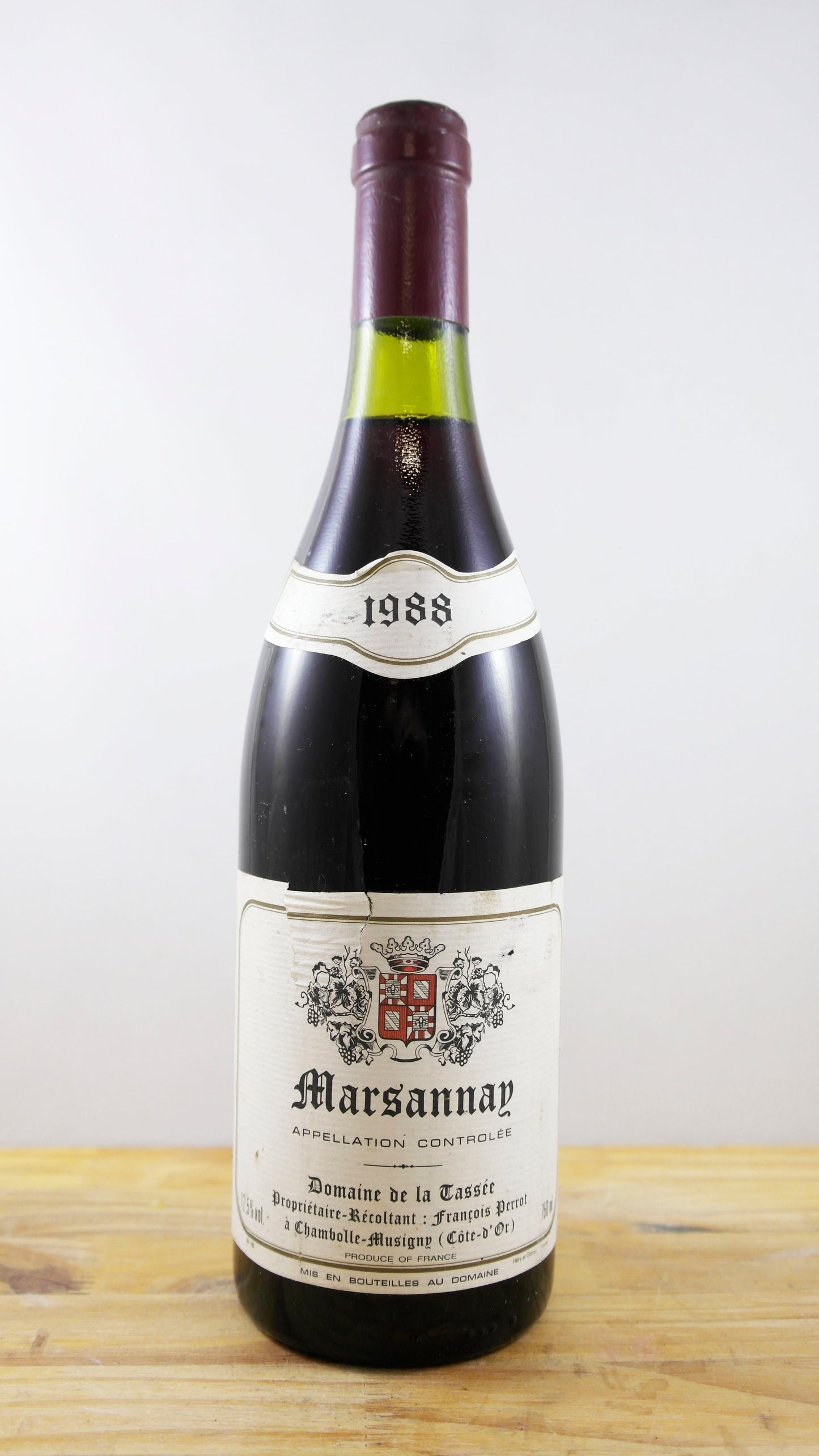 Vin Année 1988 Marsannay Domaine de la Tassée