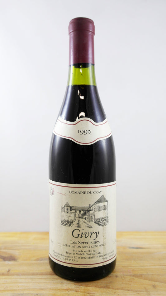 Vin Année 1990 Domaine du Cray Givry Les Servoisines
