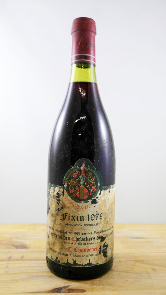 Vin Année 1979 Fixin Confrérie des Chevaliers du Tastevin