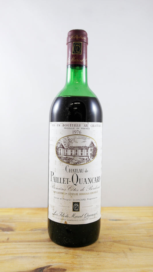 Vin Année 1976 Château Paillet-Quancard