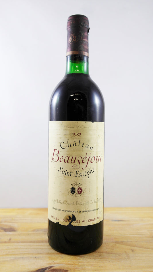 Vin Année 1982 Château Beauséjour Saint-Estéphe