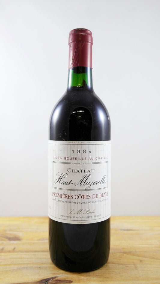 Vin Année 1989 Château Haut-Mazerolles