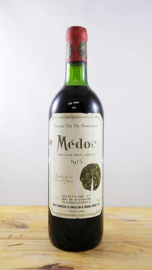 Vin Année 1975 Médoc Cave St-Jean