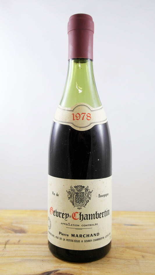 Vin Année 1978 Gevrey Chambertin Marchand