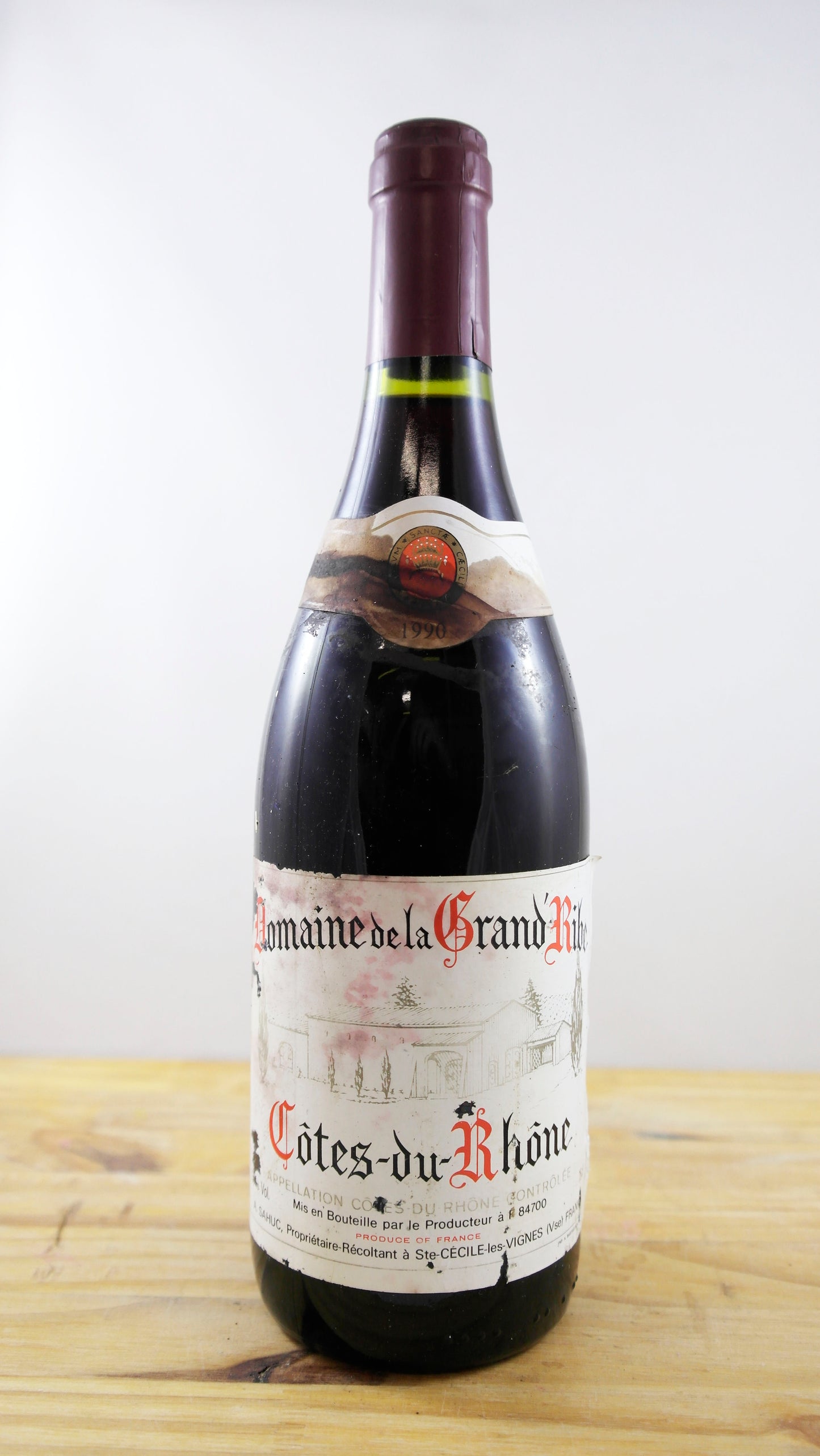 Vin Année 1990 Domaine de la Grand Ribe