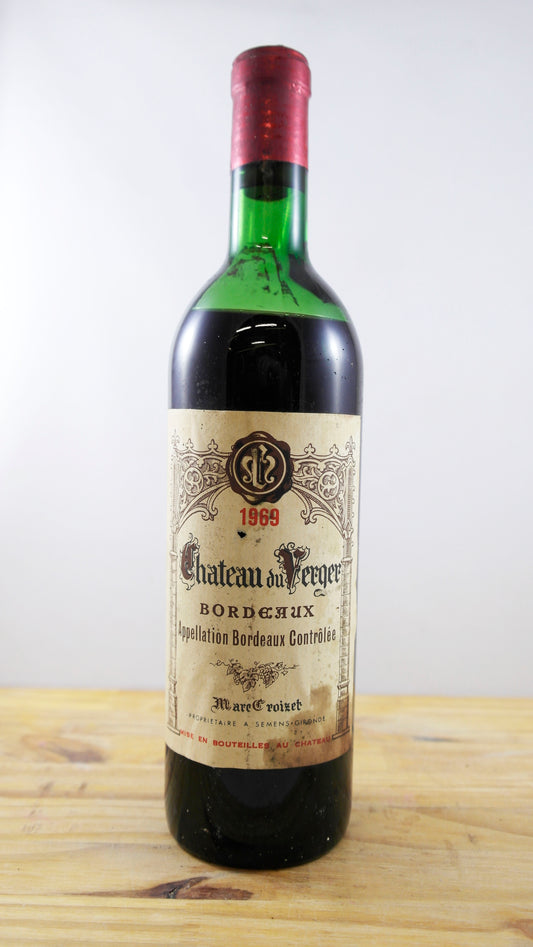 Vin Année 1969 Château du Verger