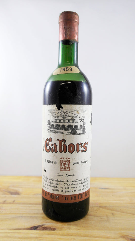Vin Année 1959 Les Côtes d'Olt Cuvée Réservée