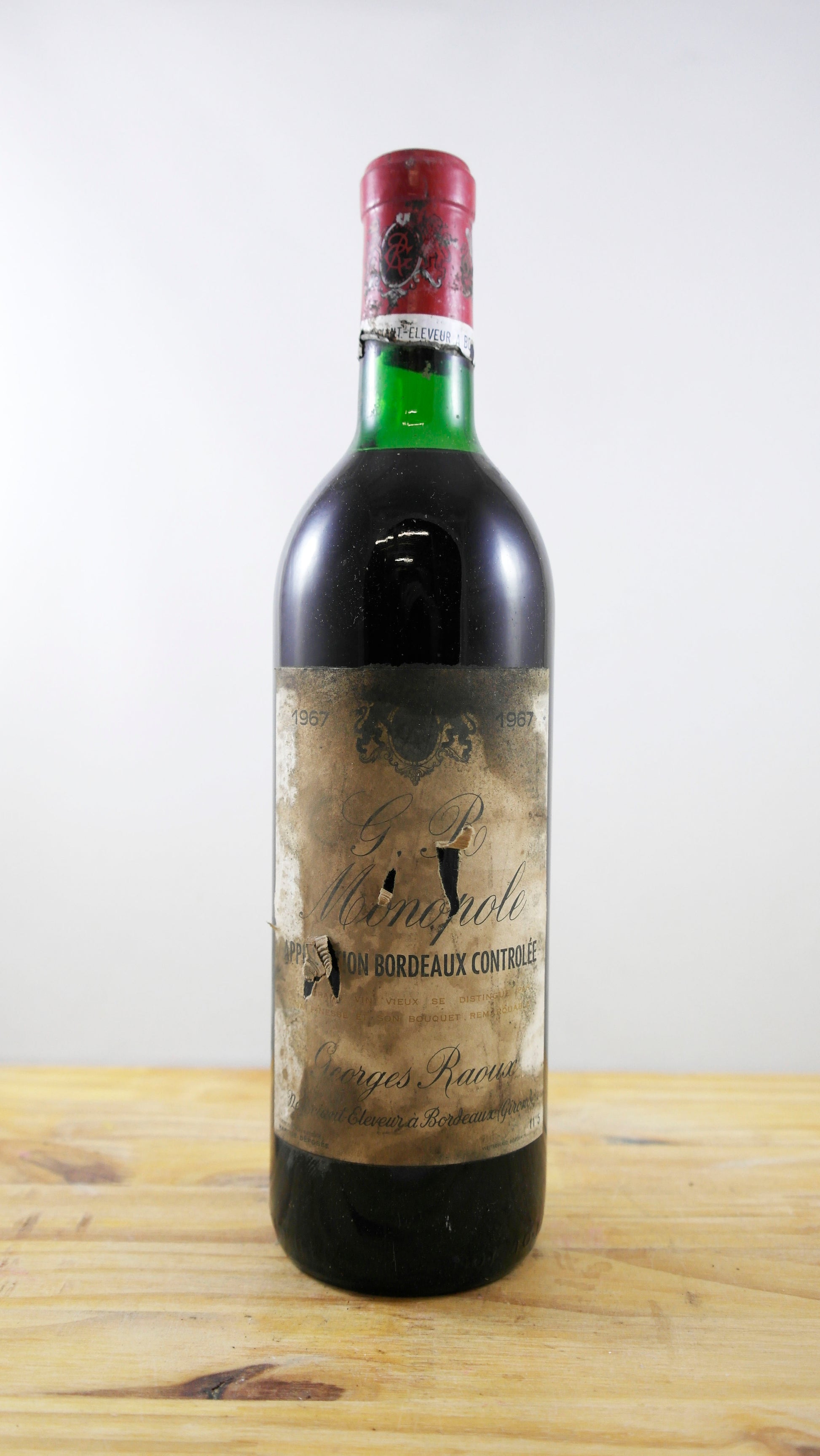 Vin Année 1967 G, R, Monopole Raoux