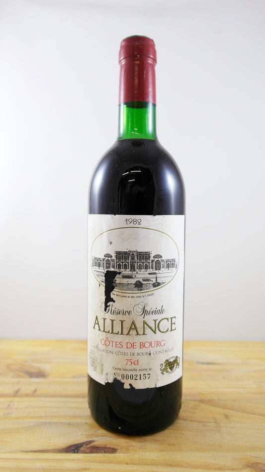 Vin Année 1982 Alliance Côtes de Bourg 