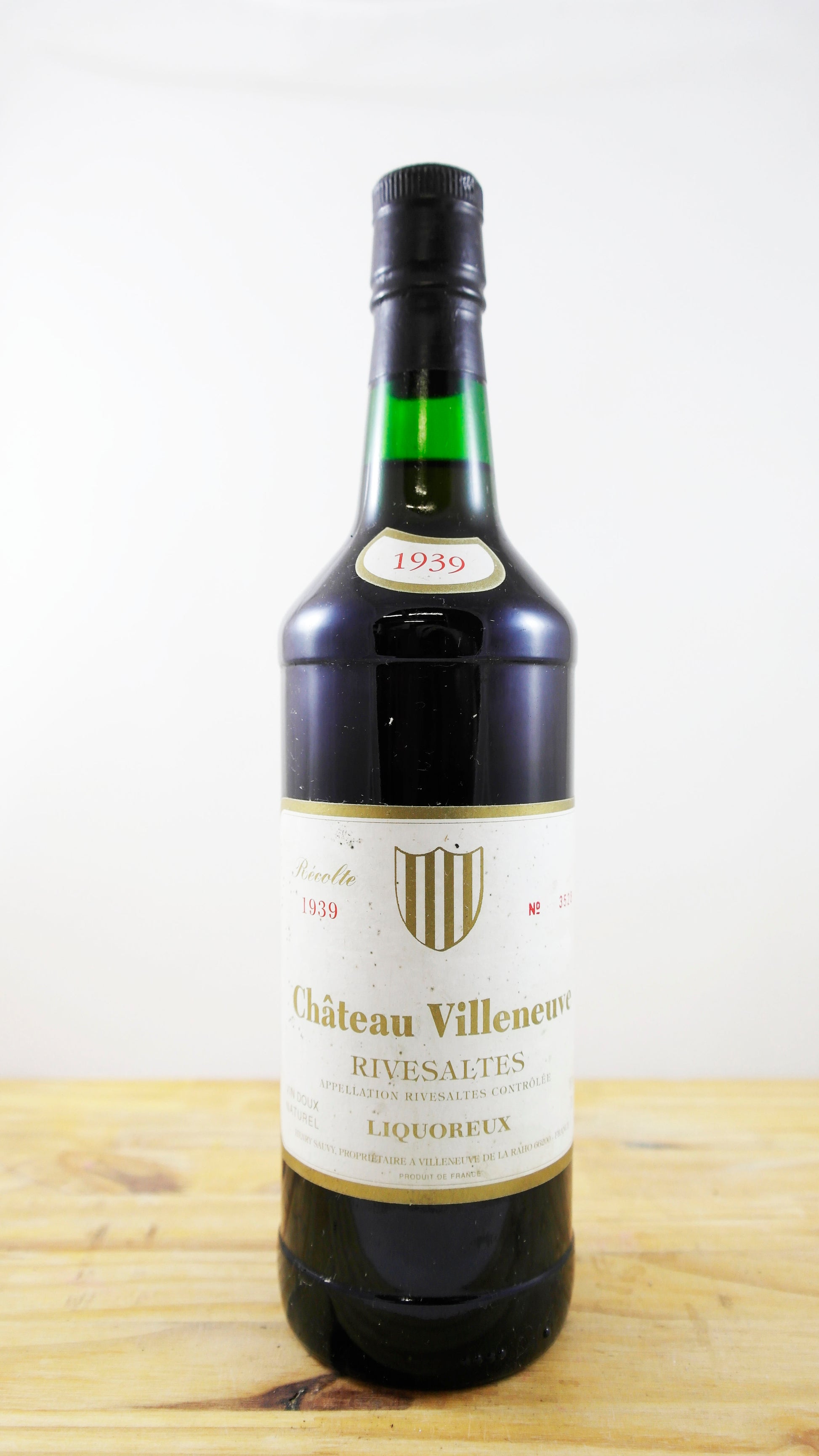 Vin Année 1939 Château Villeneuve 