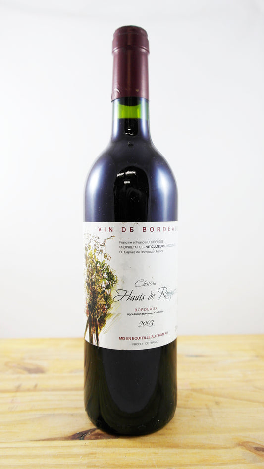 Vin Année 2003 Château de Rouquette