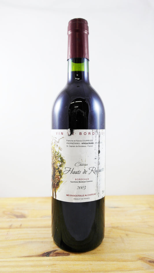 Vin Année 2003 Château de Rouquette