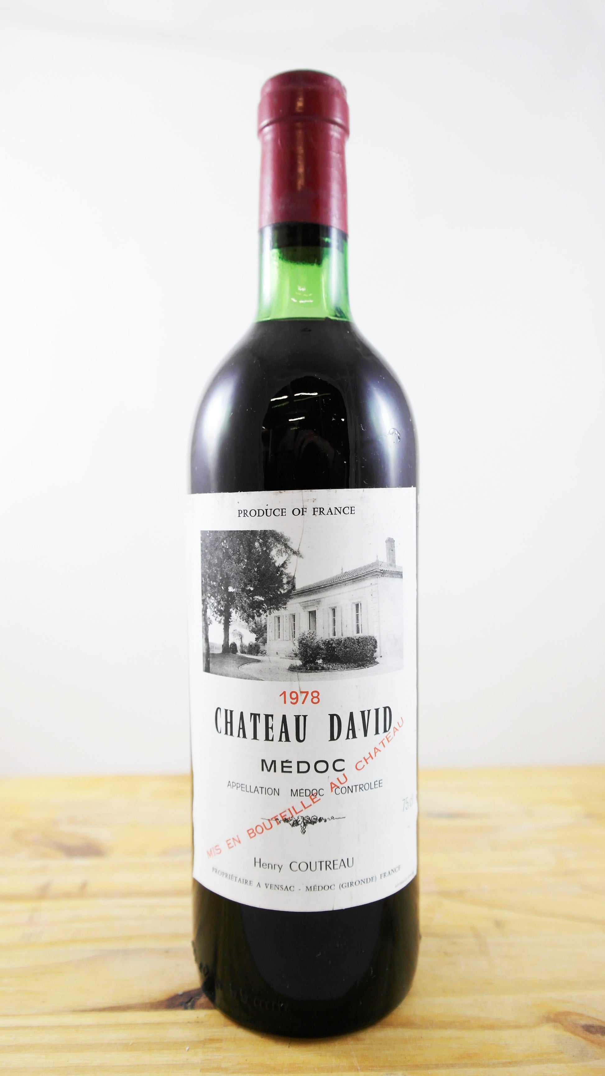 Vin Année 1978 Château David Henry Coutreau