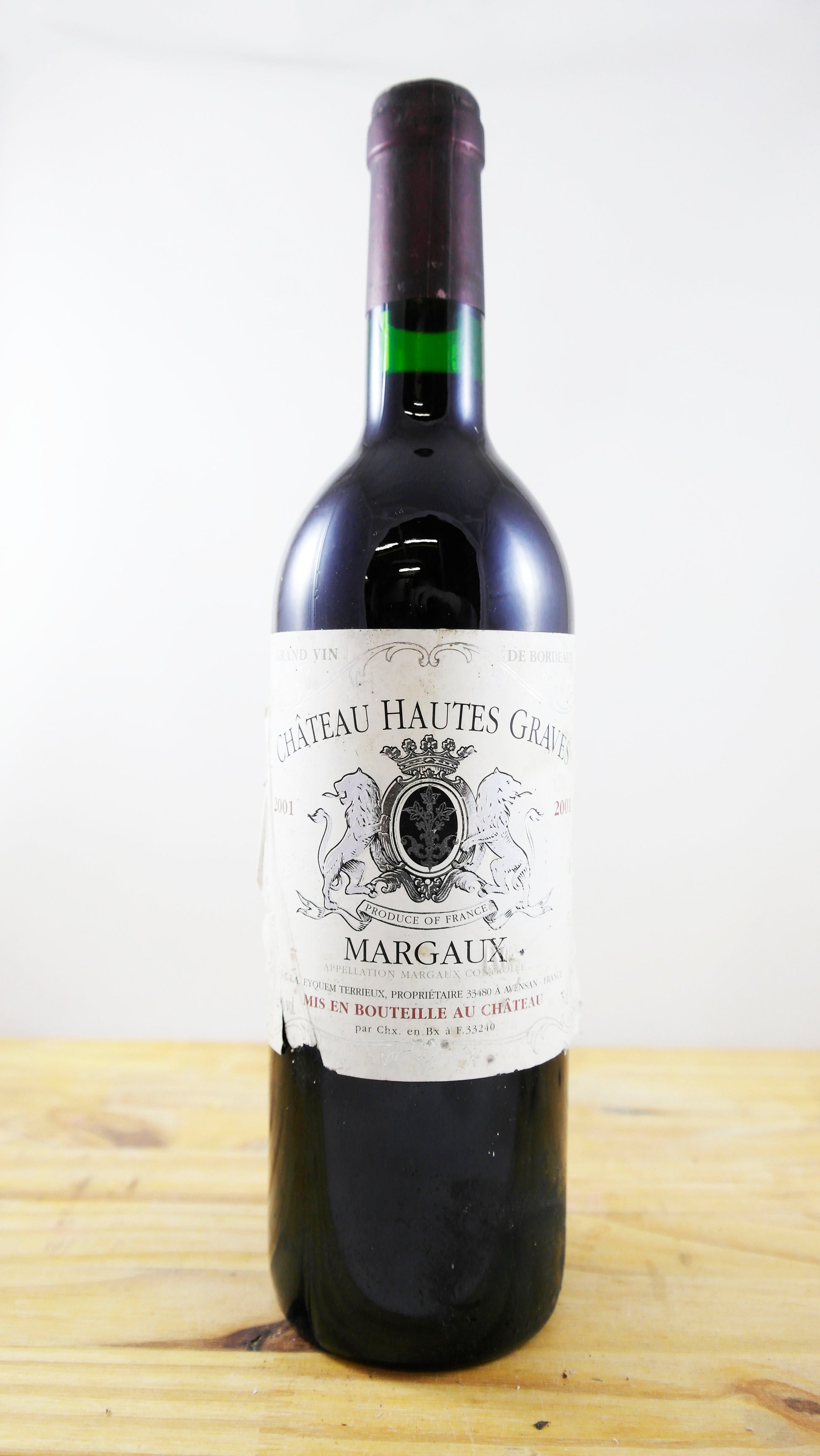 Vin Année 2001 Château Hautes Graves