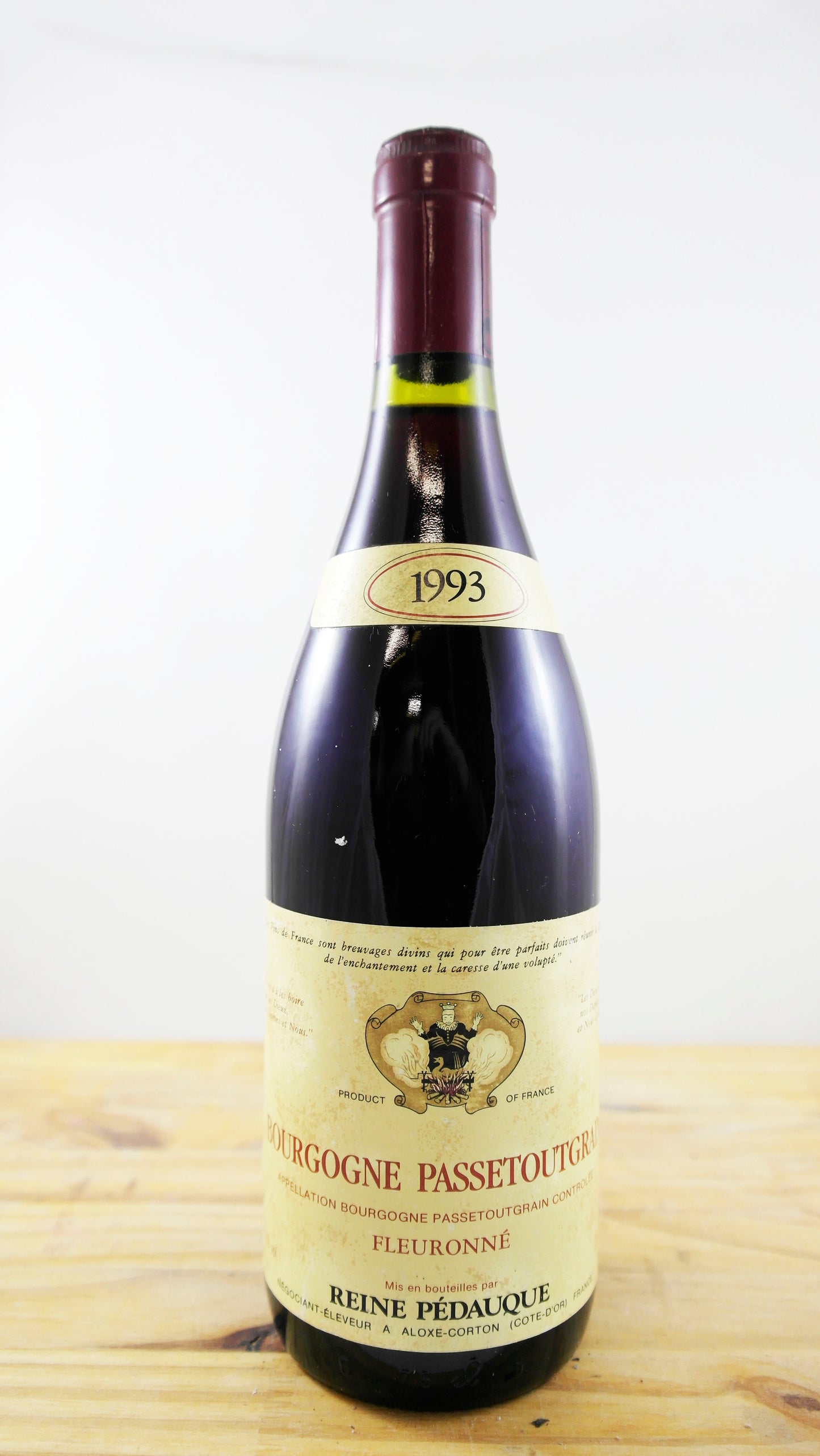 Vin Année 1993 Bourgogne Passetoutgrain Fleuronné
