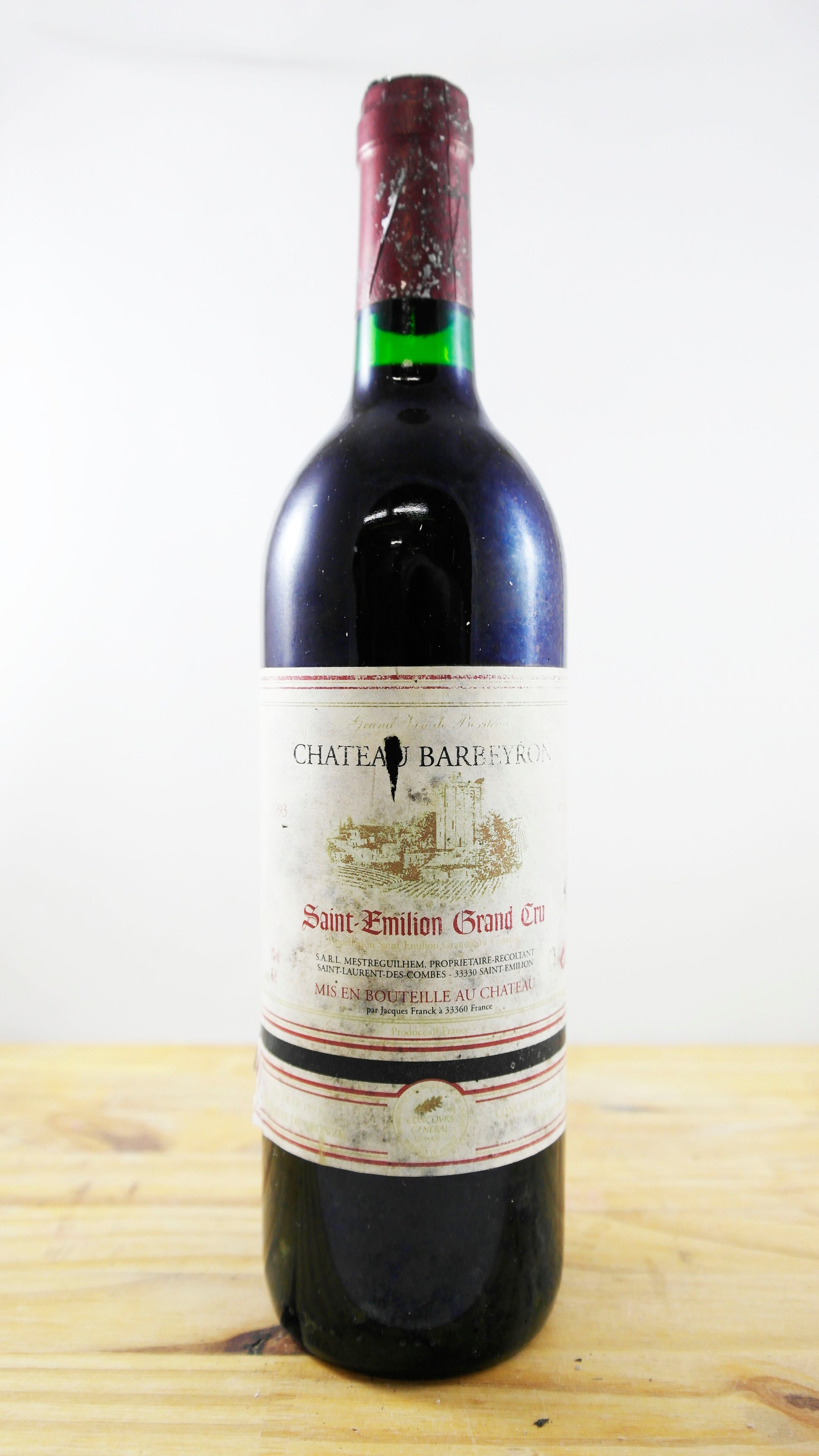 Vin Année 1993 Château Barbeyron Jacques Franck