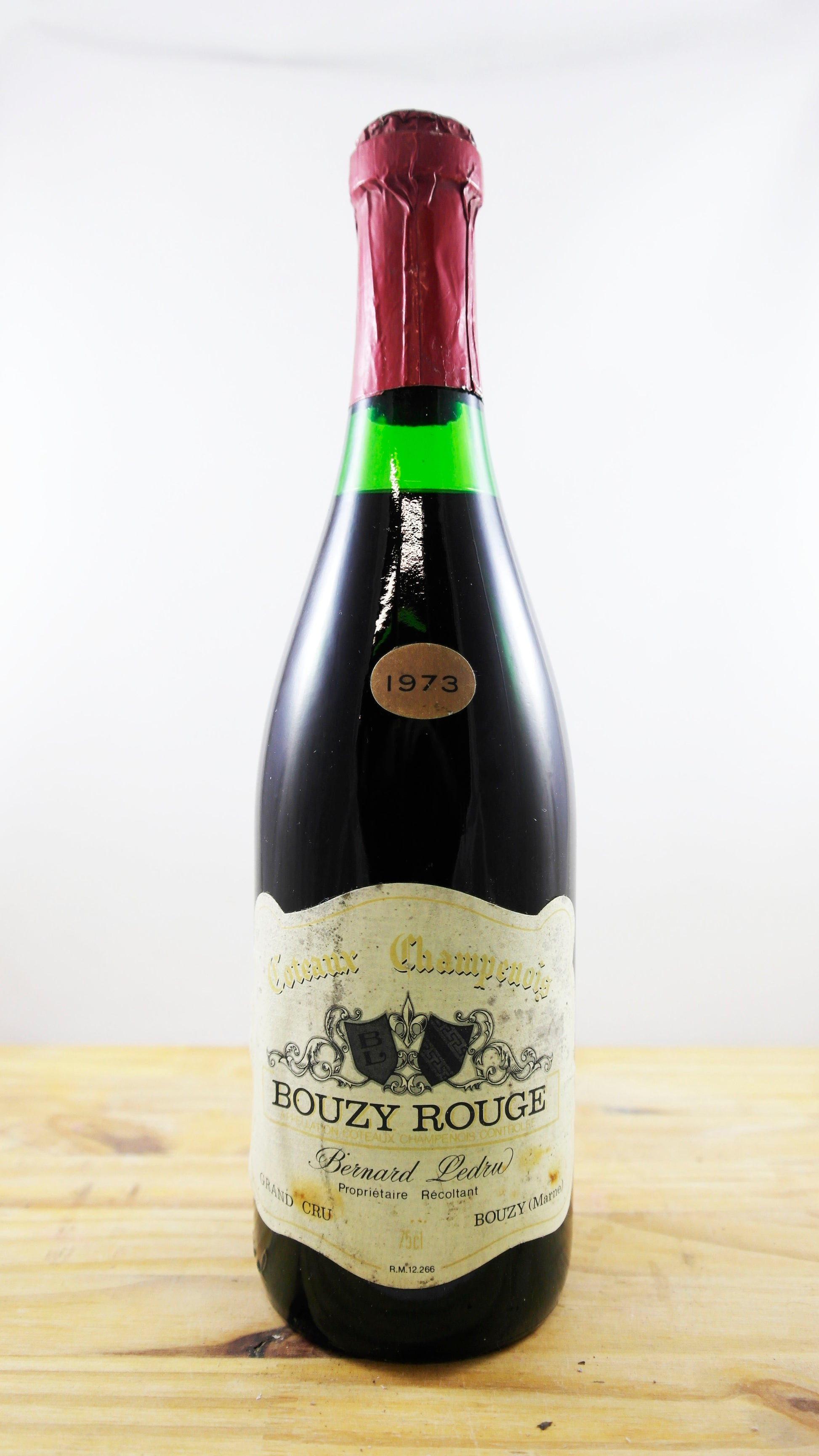 Vin Année 1973 Bouzy Rouge Bernard Ledru