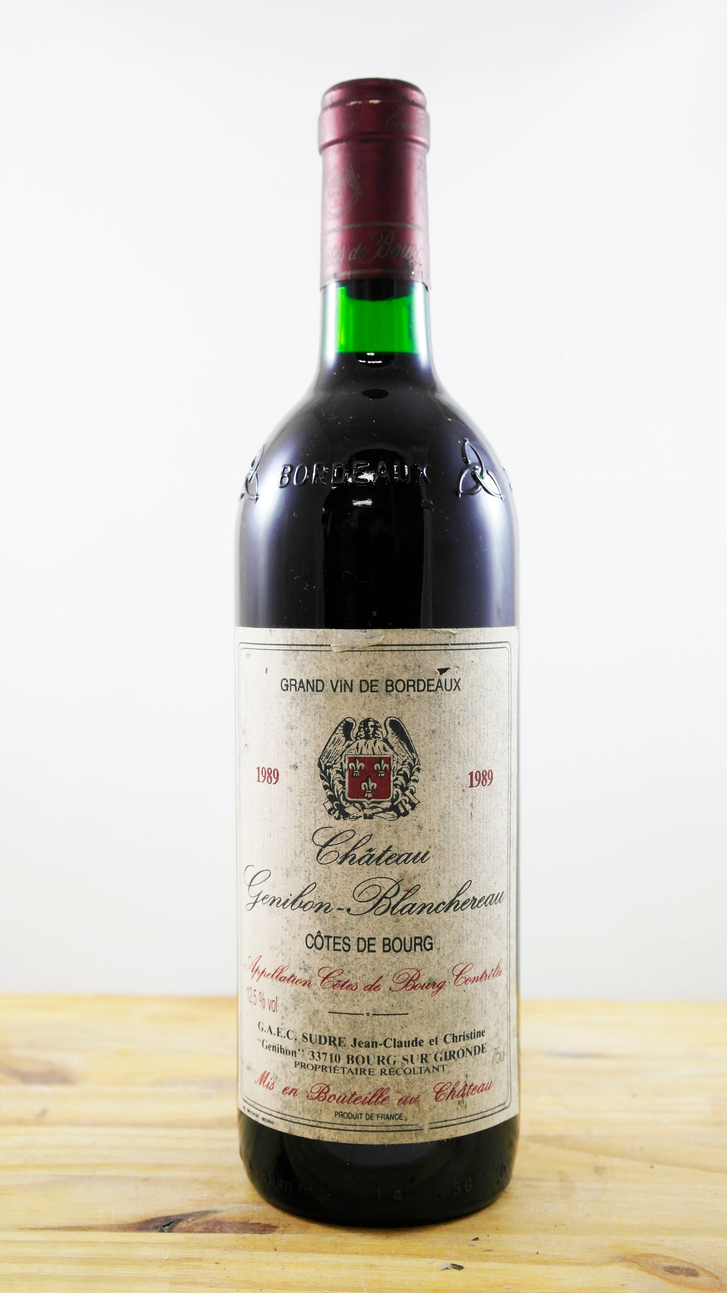 Vin Année 1989 Château Genibon-Blanchereau