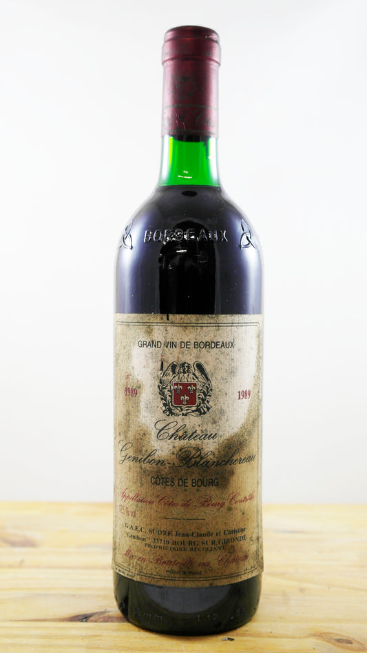 Vin Année 1989 Château Genibon-Blanchereau