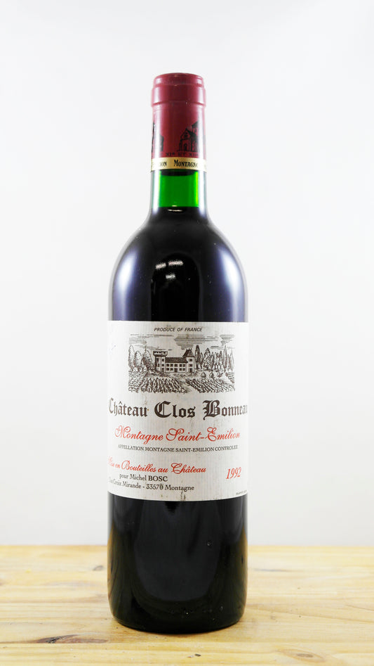 Vin Année 1992 Château Clos Bonneau
