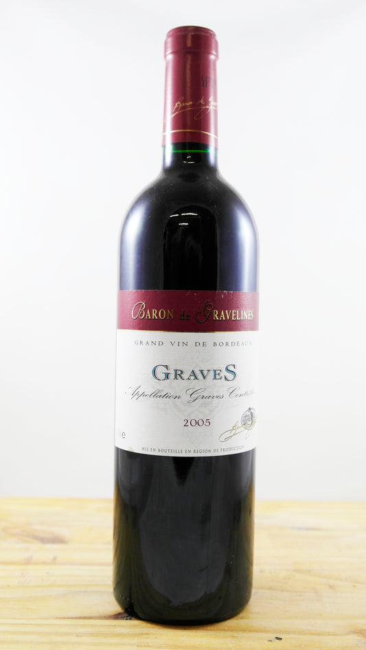 Vin Année 2005 Baron de Gravelines Graves