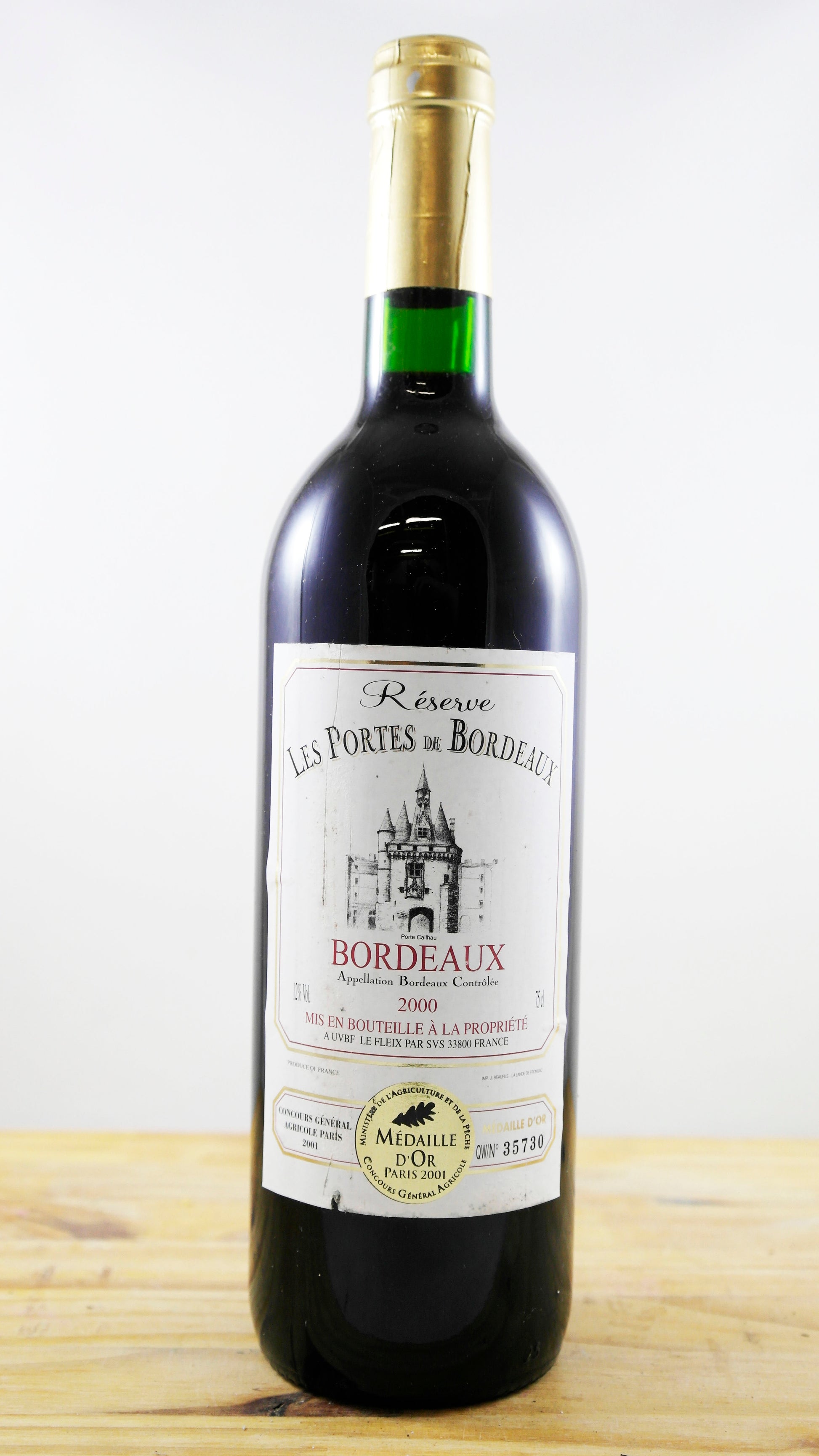 Vin Année 2000 Réserve Les Portes de Bordeaux