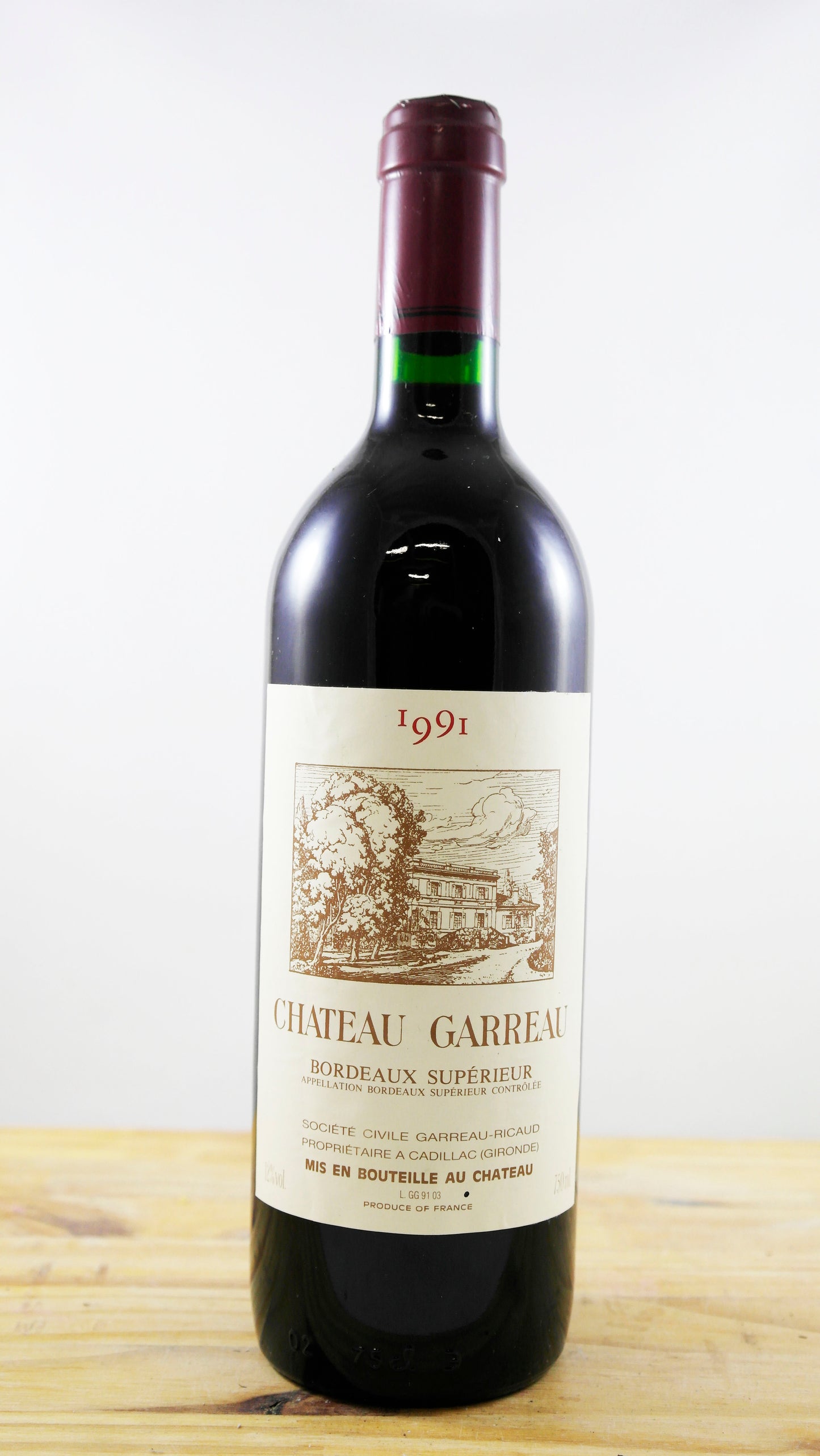 Vin Année 1991 Château Garreau