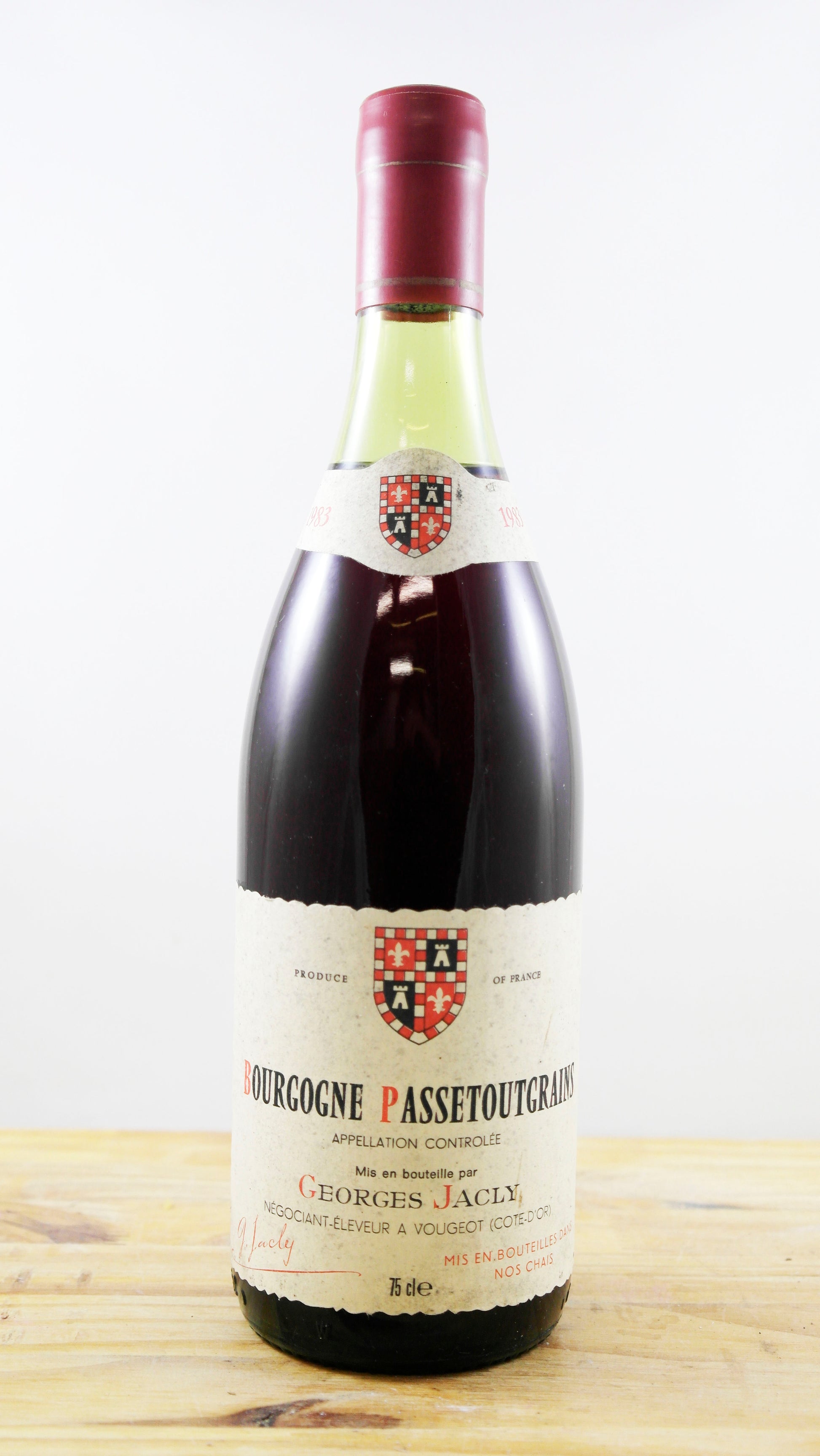 Vin Année 1983 Bourgogne Passetoutgrain Jacly