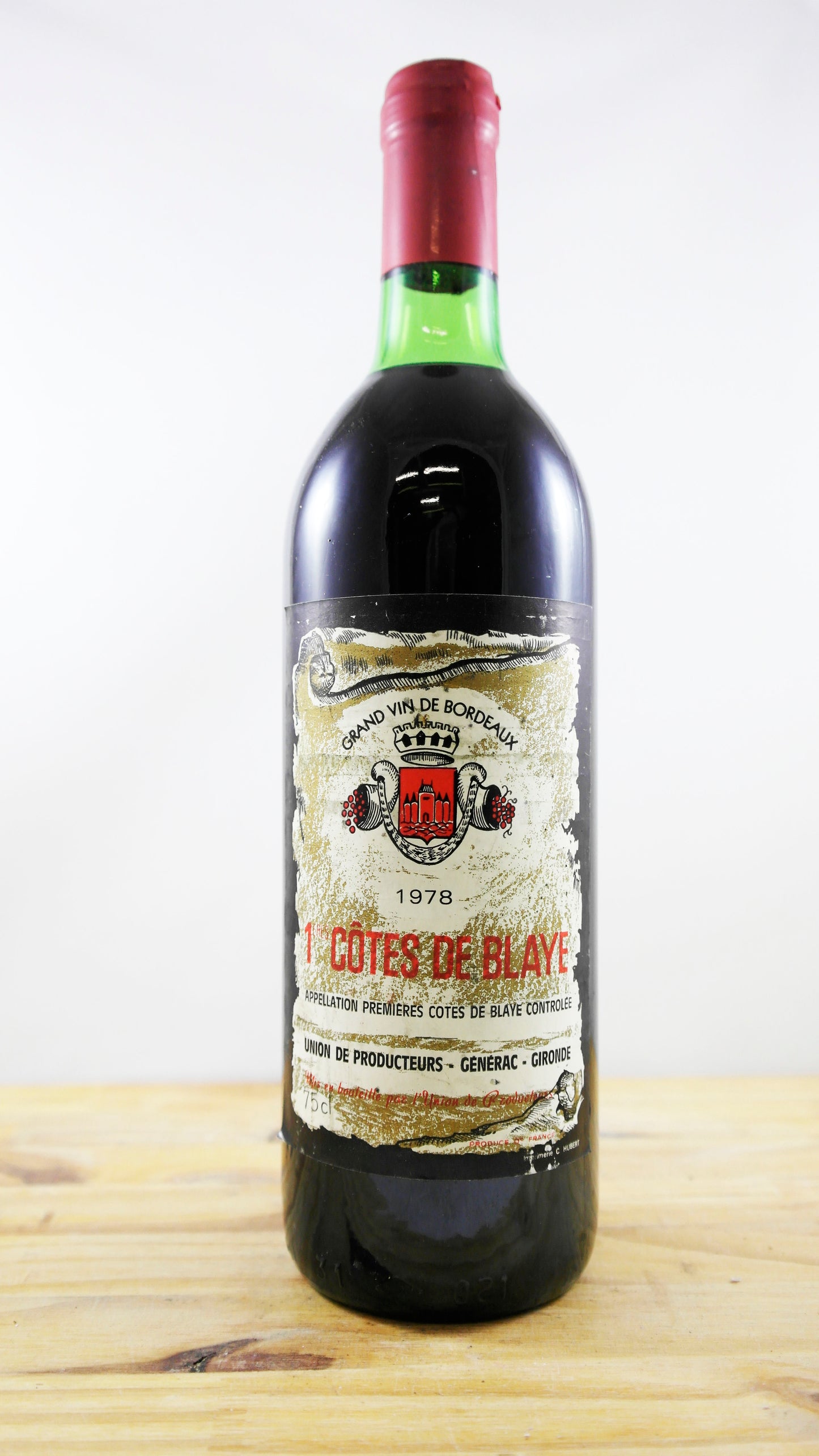 Vin Année 1978 1ères Côtes de Blaye Union des Producteurs