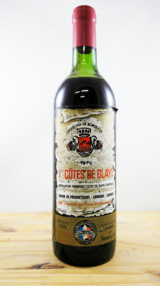 Vin Année 1979 1ères Côtes de Blaye Union des Producteurs