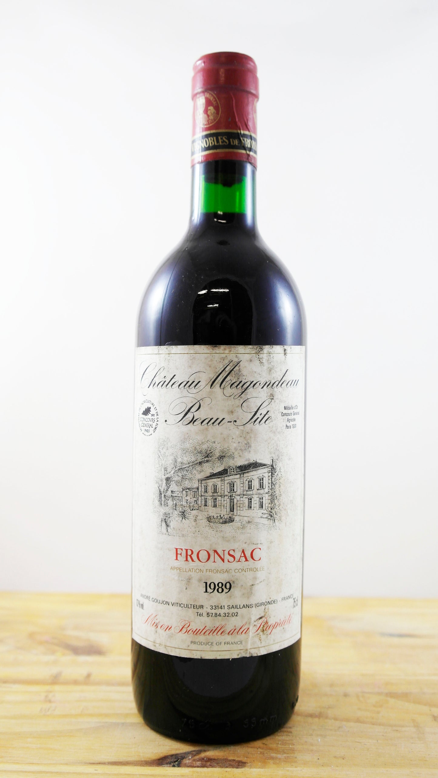 Vin Année 1989 Château Magondeau Beau-Site