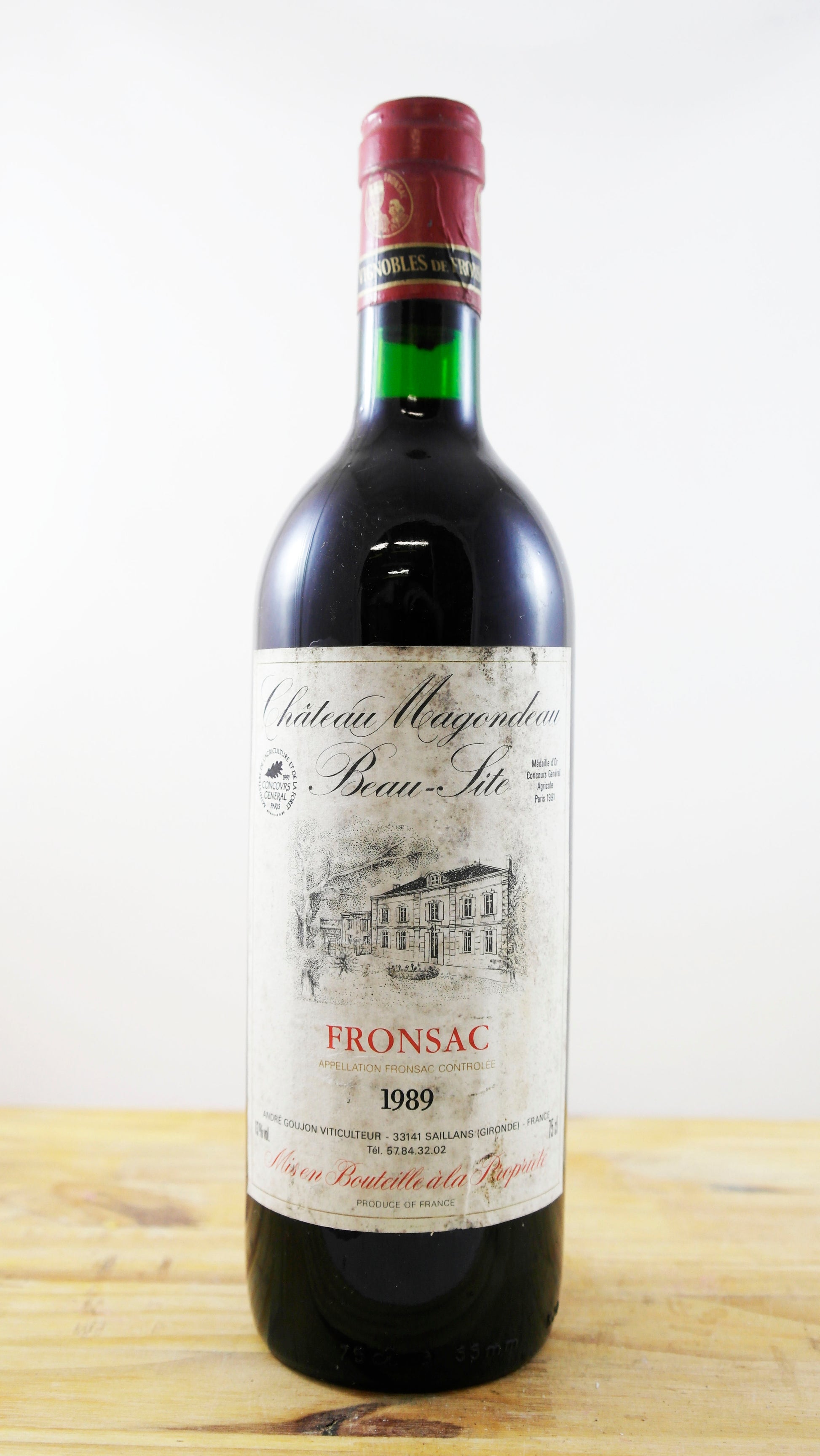 Vin Année 1989 Château Magondeau Beau-Site