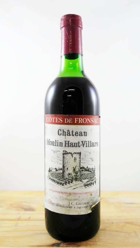 Vin Année 1974 Château Moulin Haut-Villars