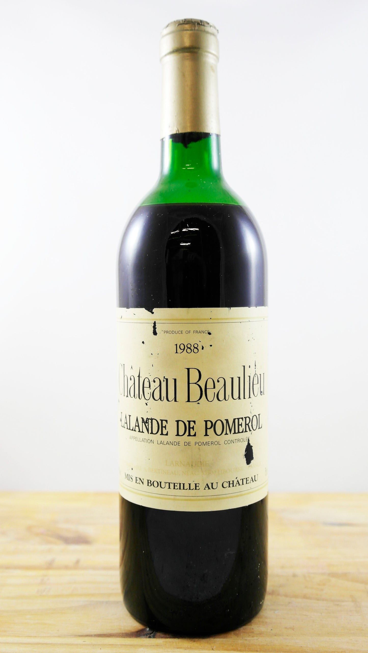 Vin Année 1988 Château Beaulieu