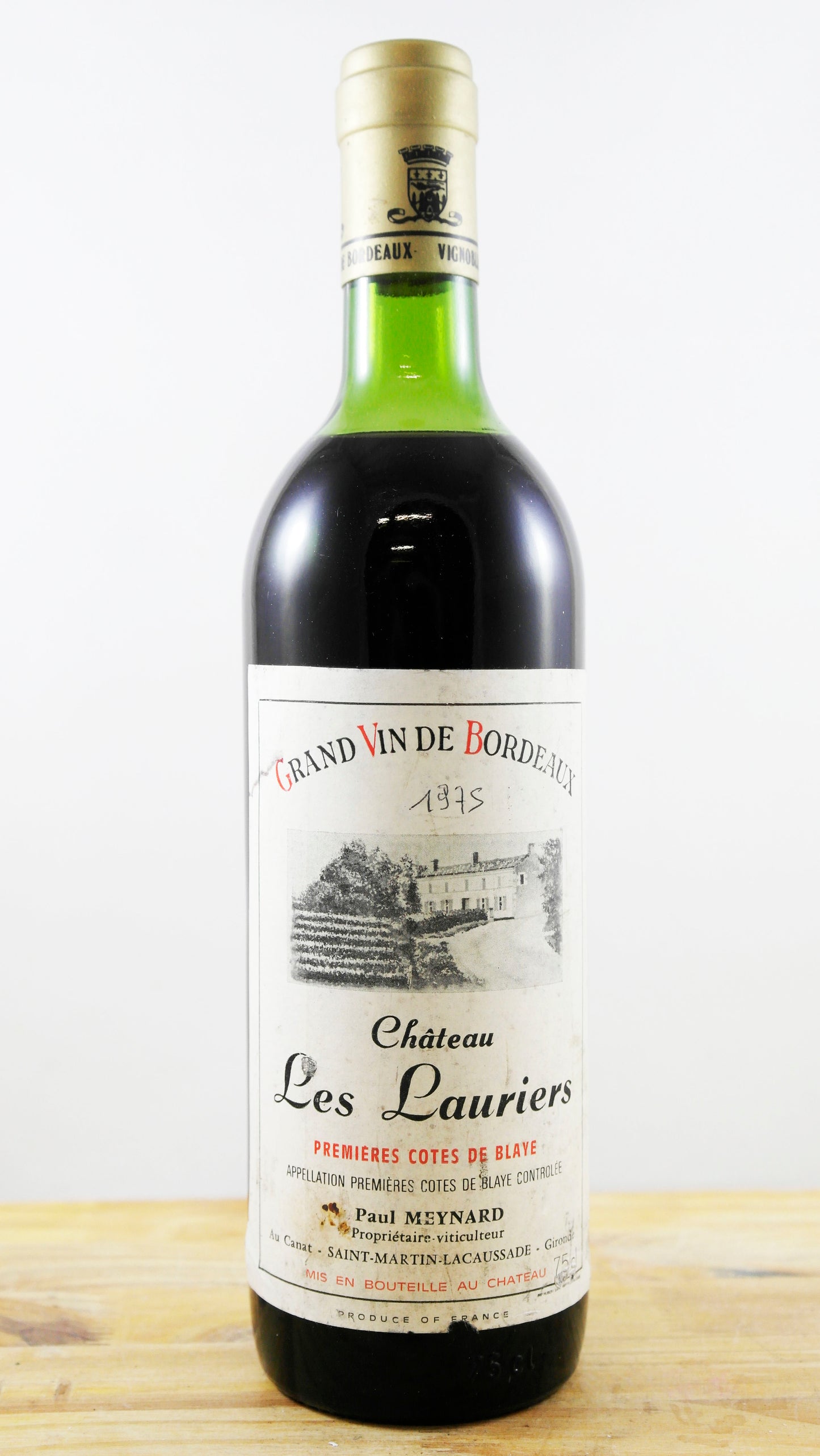 Vin Année 1975 Château Les Lauriers Meynard