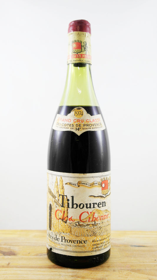 Vin Année 1974 Tibouren Clos Cibonne
