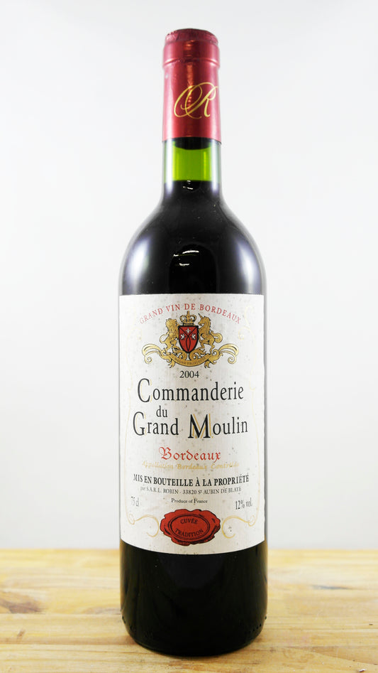 Vin Année 2004 Commanderie du Grand Moulin