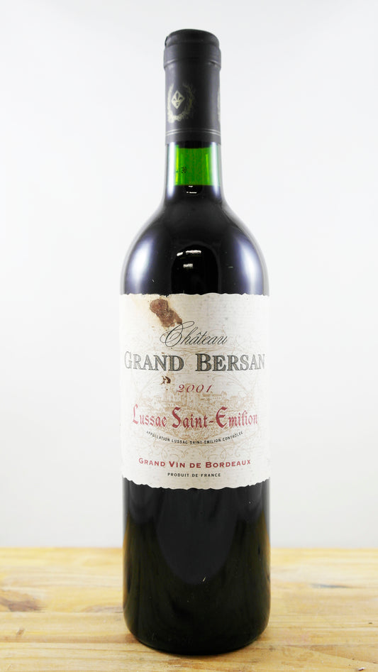 Vin Année 2001 Château Grand Bersan