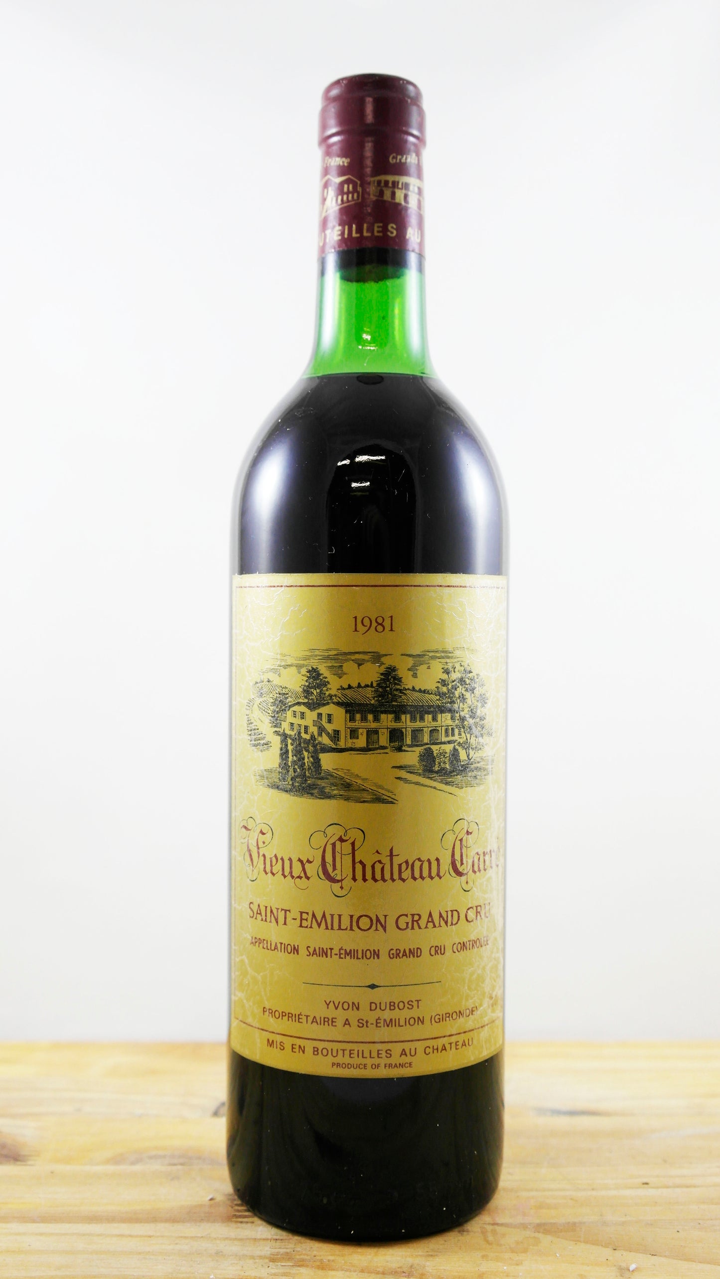 Vin Année 1981 Vieux Château Carré Yvon Dubost