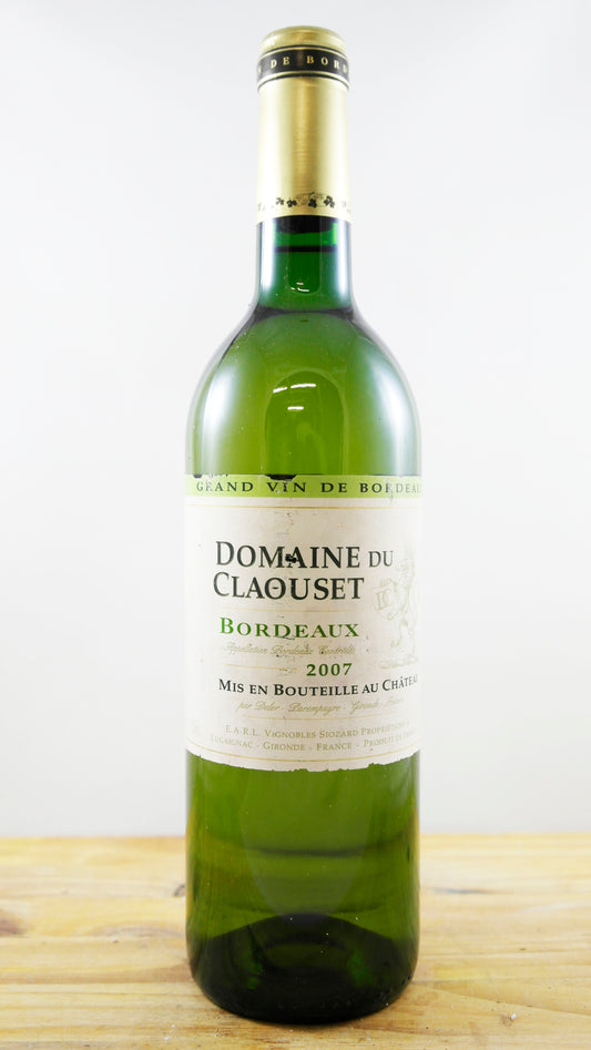 Vin Année 2007 Domaine Claouset