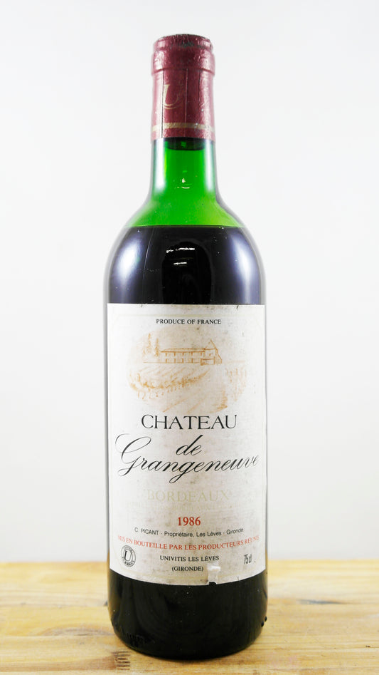 Vin Année 1986 Château de Grangeneuve